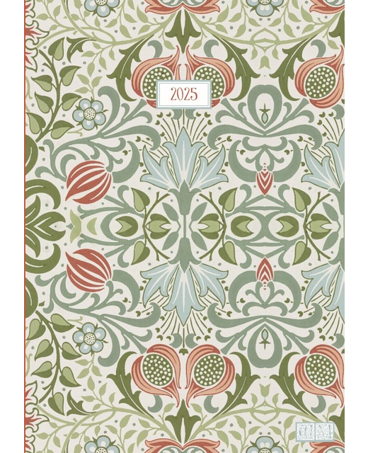 DIARY A5 PADDED 2025 WILLIAM MORRIS