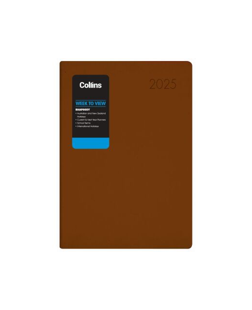 2025 Collins Rhapsody A53 Week To View Diary  Cappuccino