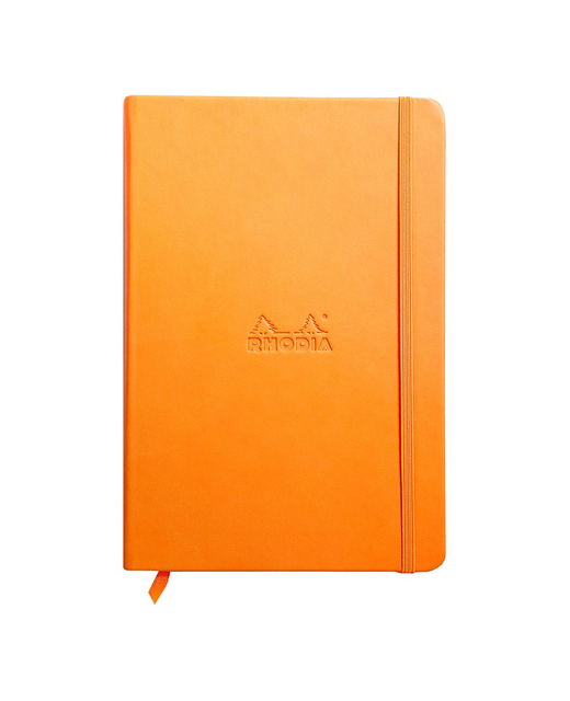 NOTEBOOK A5 HARDCOVER RHODIA LINED ORANGE