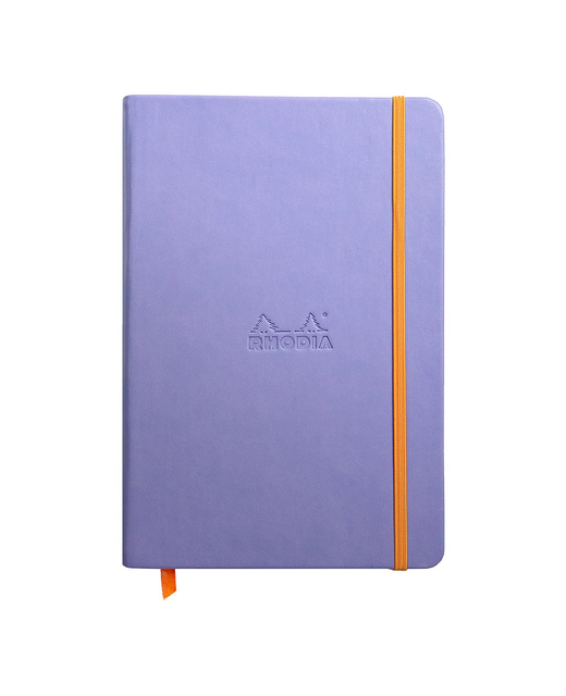 NOTEBOOK A5 HARDCOVER RHODIA LINED IRIS BLUE