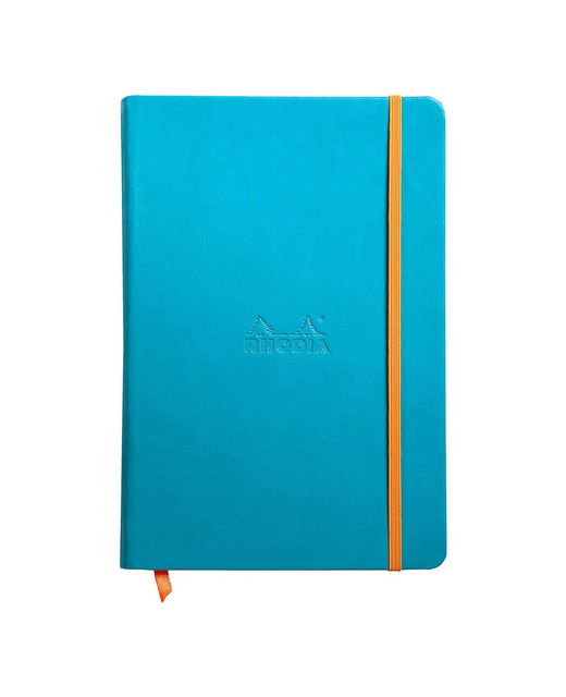 NOTEBOOK A5 HARDCOVER RHODIA BLANK TURQUOISE