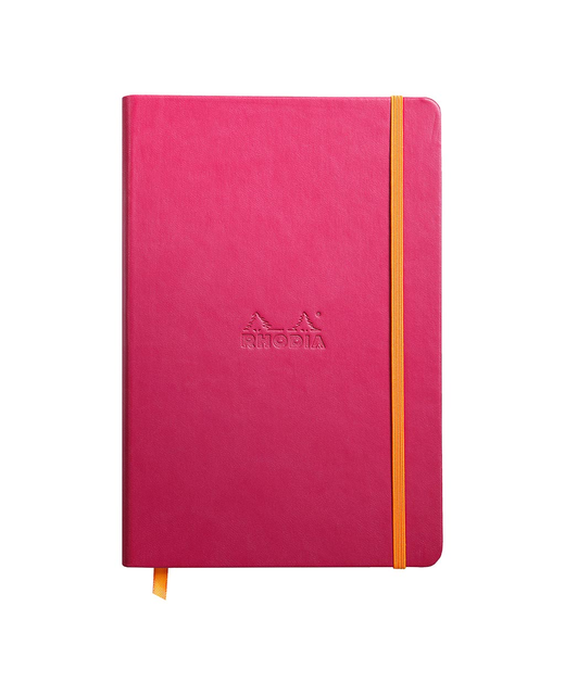 NOTEBOOK A5 HARDCOVER RHODIA BLANK RASPBERRY