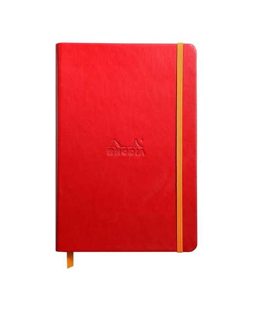 NOTEBOOK A5 HARDCOVER RHODIA BLANK POPPY