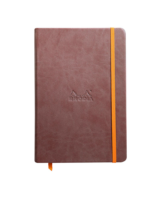 NOTEBOOK A5 HARDCOVER RHODIA BLANK CHOCOLATE