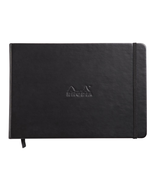 NOTEBOOK A5 LANDSCAPE RHODIA LINED BLACK