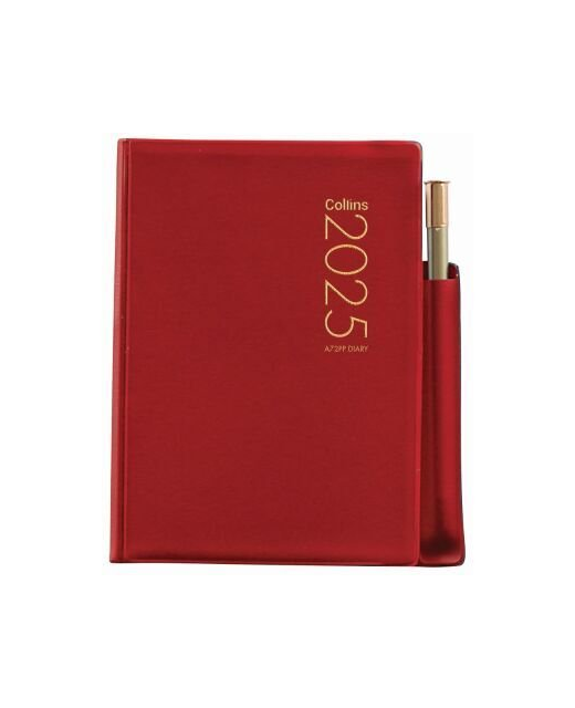 2025 Collins Diary A72PP Red With Pencil