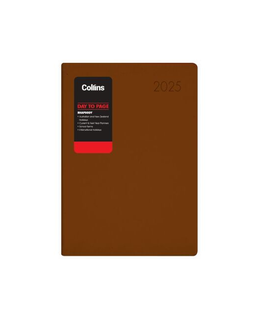 2025 Collins Rhapsody A41 Day To Page Diary  Cappuccino