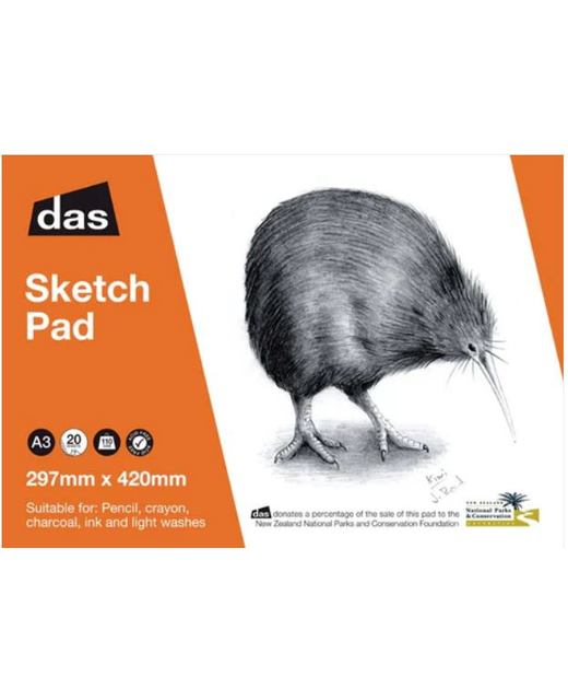 SKETCH PAD DAS KIWI A3 110G 20 SHEET