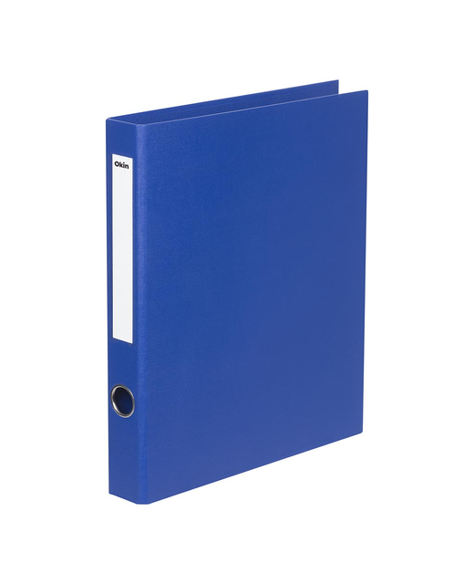 OKIN RINGBINDER LINEN A4 2D 26MM ROYAL BLUE