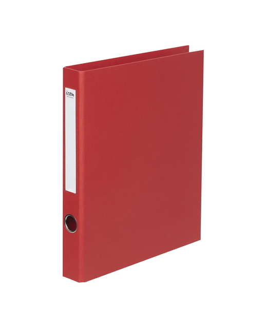 RINGBINDER ICON LINEN A4 2D 26MM RED