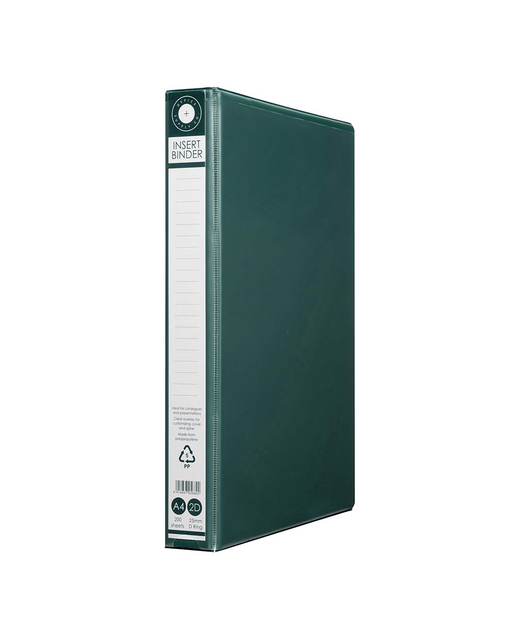 OSC INSERT BINDER A4 2D 25MM GREEN