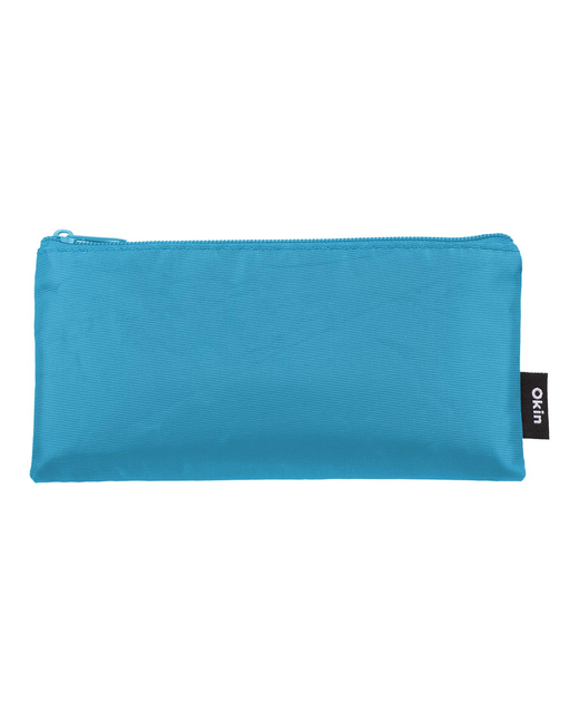 OKIN PENCIL CASE FLAT LIGHT BLUE 21X11CM