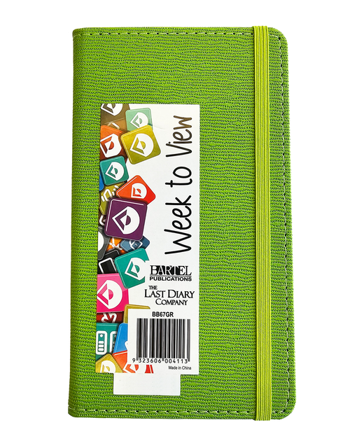 DIARIES 2025 BECALL B6 CASE BOUND WTV GREEN