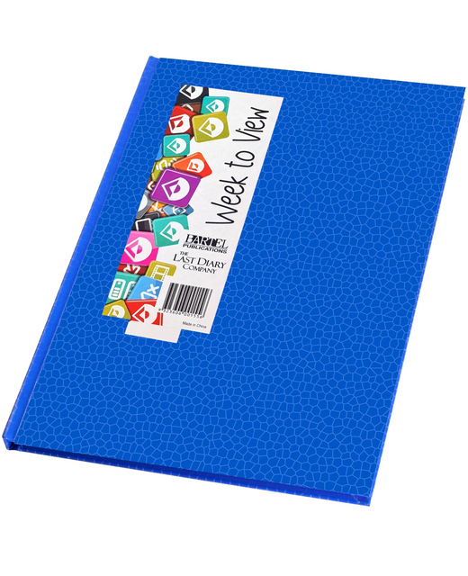 DIARY 2025 ECONOMY A5 CASE BOUND WTV BLUE