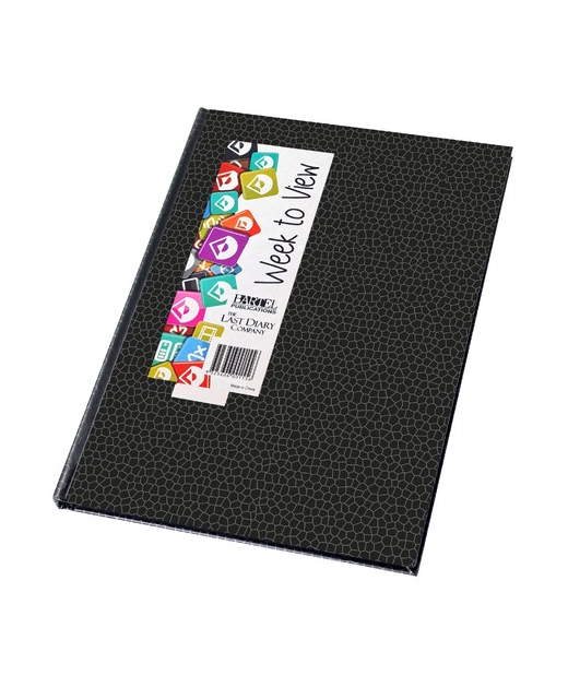 2025 Diary Everyday A5 Week to View Casebound Black