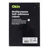 OKIN MULTIPURPOSE LABELS 65 PER SHEET 38.1X 21.2MM PACK OF 100