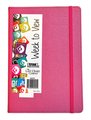 DIARIES 2025 BECALL A5 CASE BOUND WTV PINK 