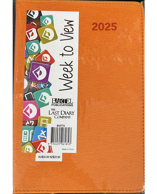 DIARIES 2025 BECALL A5 CASE BOUND WTV TAN