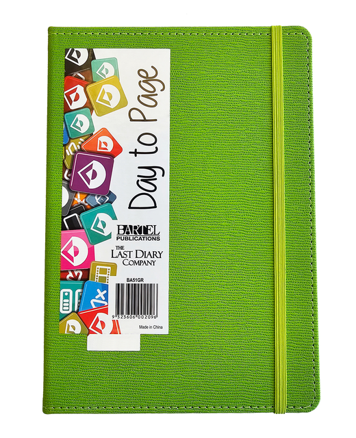 DIARIES 2025 BECALL A5 CASE BOUND DTP GREEN