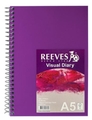 VISUAL DIARY REEVES 110GSM A5 PURPLE 60 SHEET