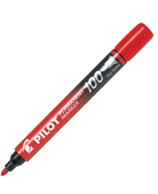 Pilot SCA-100 Red Permanent Marker Fine Bullet Tip