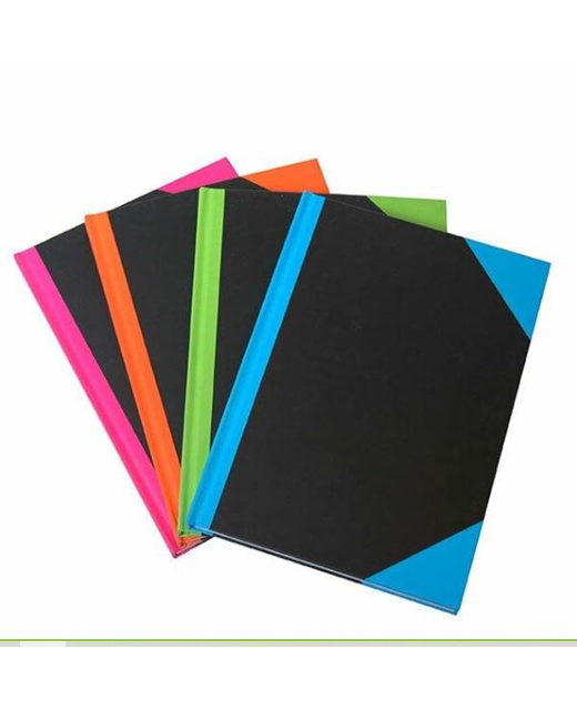 Cumberland A5 Hard Cover Case Bound Notebook 192 Pages - Assorted Colours