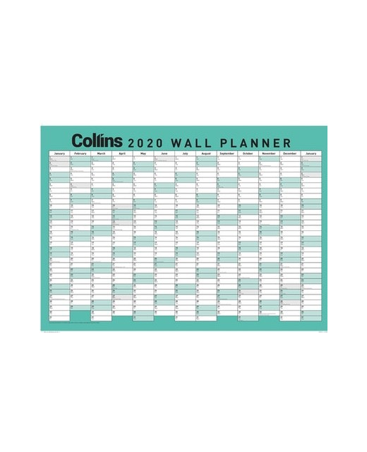 2020 Collins A2 Laminated Wallplanner