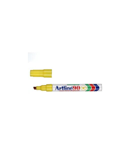 ARTLINE MARKER PERMANENT 2-5mm CHISEL YELLOW