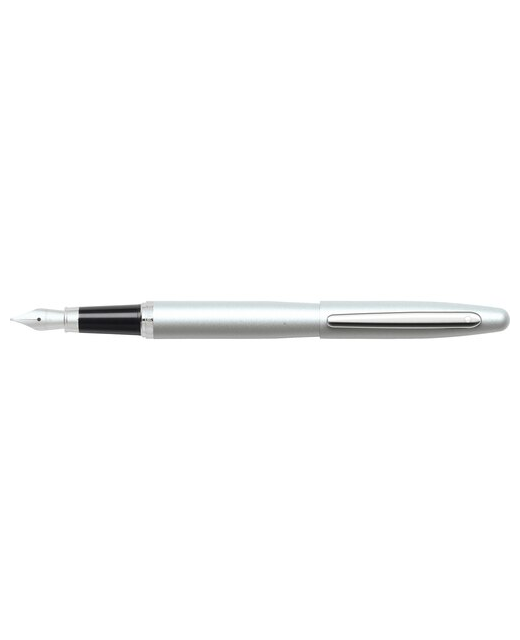 SHEAFFER VFM STROBE SILVER NICKEL PLATED FOUNTAIN PEN