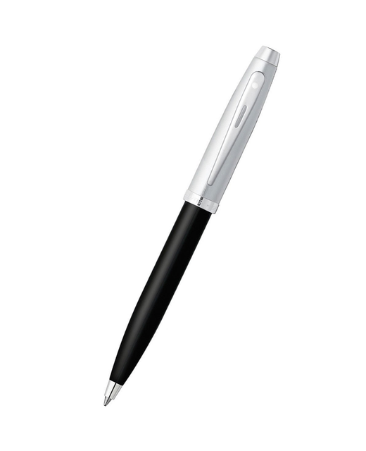 SHEAFFER 100 BLACK LACQUER CHROME BALLPOINT PEN