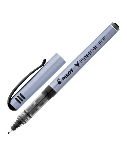 PEN PILOT V FINELINER FIBRE TIP 0.5mm BLACK