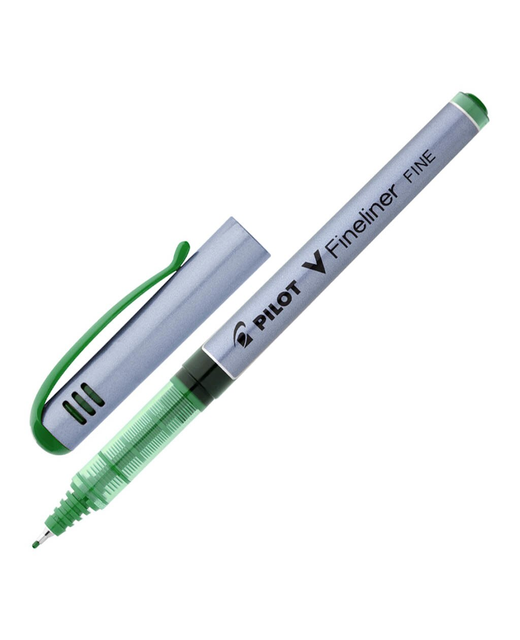 PEN PILOT V FINELINER FIBRE TIP 0.5mm GREEN