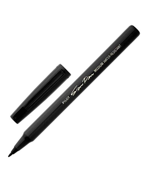 PEN PILOT SIGN FIBRE TIP 0.6mm BLACK