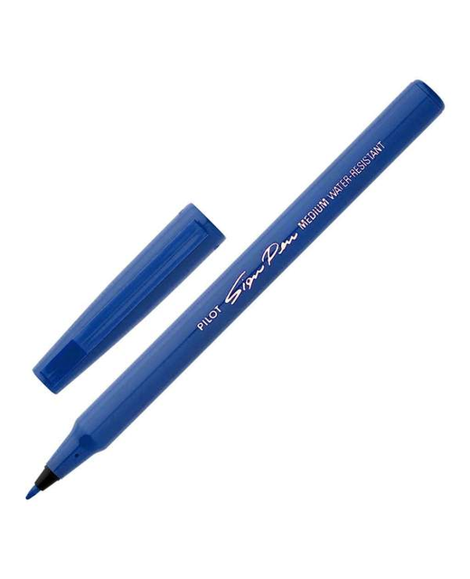 PEN PILOT SIGN FIBRE TIP 0.6mm BLUE