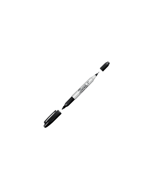 Marker Permanent Sharpie Twin Tip Ultra/Fine Black