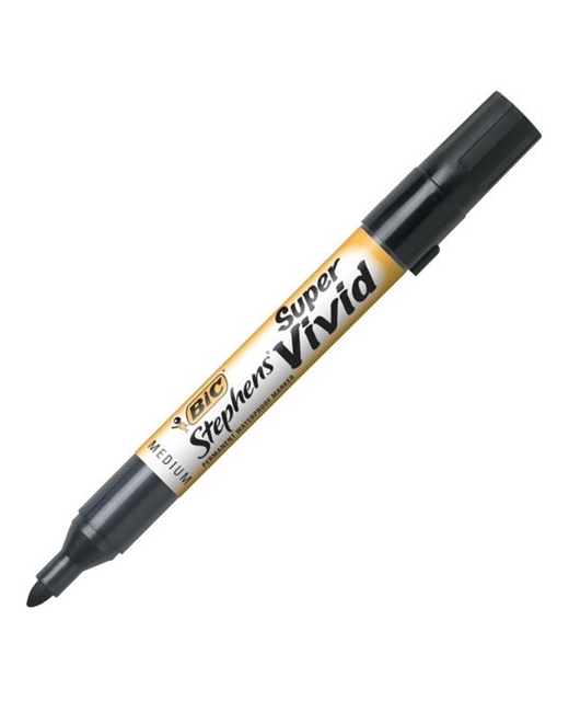 Marker Permanent Bic Vivid Super Med Black