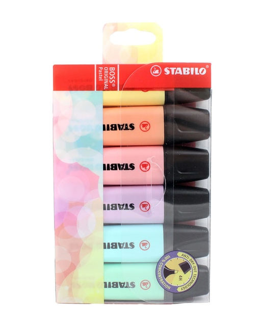 STABILO BOSS HIGLIGHTER PASTEL 6 PACK