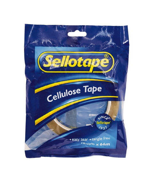 TAPE SELLOTAPE CELLULOSE 18MMX66M