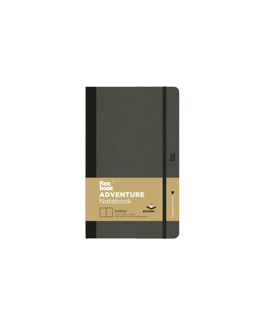 FLEXBOOK ADVENTURE NOTEBOOK LARGE DOTTED OFF BLACK