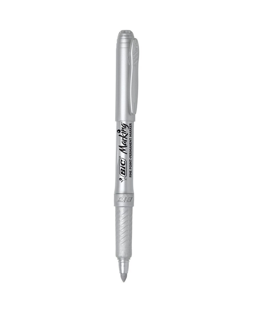 Marker Permanent Bic Mark-It Metall Sliver