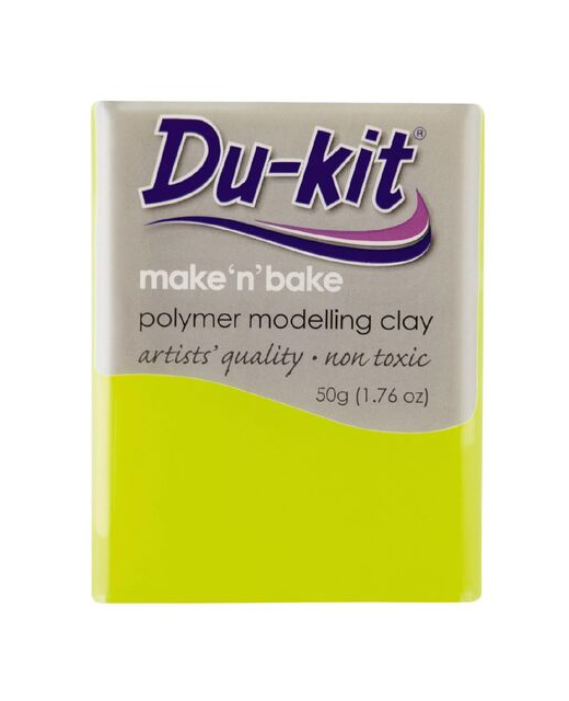 DU KIT OVEN BAKE POLYMER CLAY 50G FLUORO YELLOW