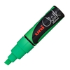 uni Liquid Chalk Marker PWE-8K Chisel Tip 8mm Fluoro Green