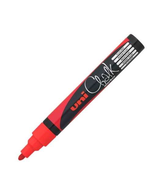 uni Liquid Chalk Marker PWE-5M Bullet Tip 2.5mm Red