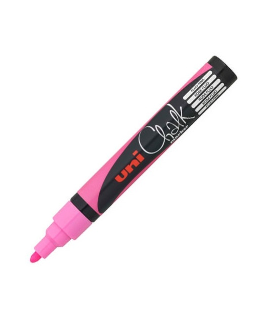 uni Liquid Chalk Marker PWE-5M Bullet Tip 2.5mm Fluoro Pink