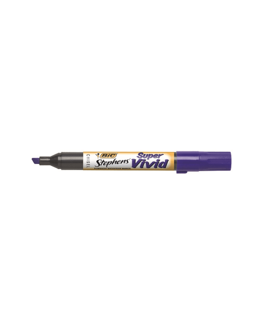 Marker Permanent Bic Super Vivid Chisel Blue