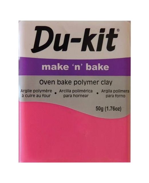 DU KIT OVEN BAKE POLYMER CLAY 50G FLUORO PINK