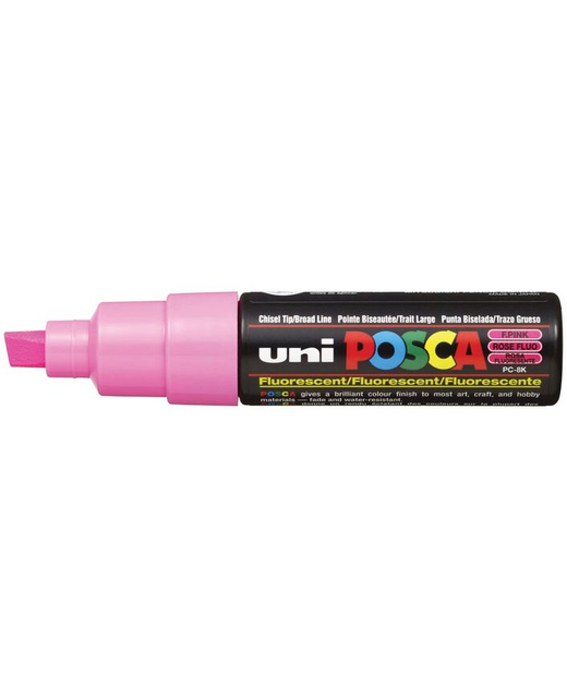 UNI POSCA MARKER 8.0MM CHISEL PINK