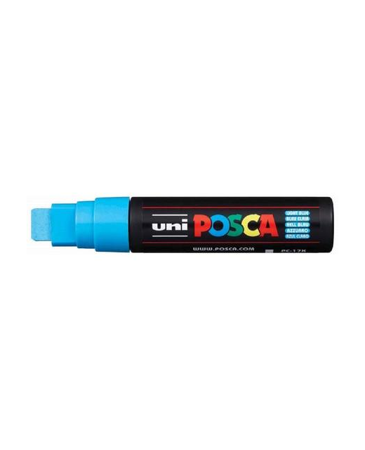 UNI POSCA 15MM MARKER BROAD CHISEL LIGHT BLUE 