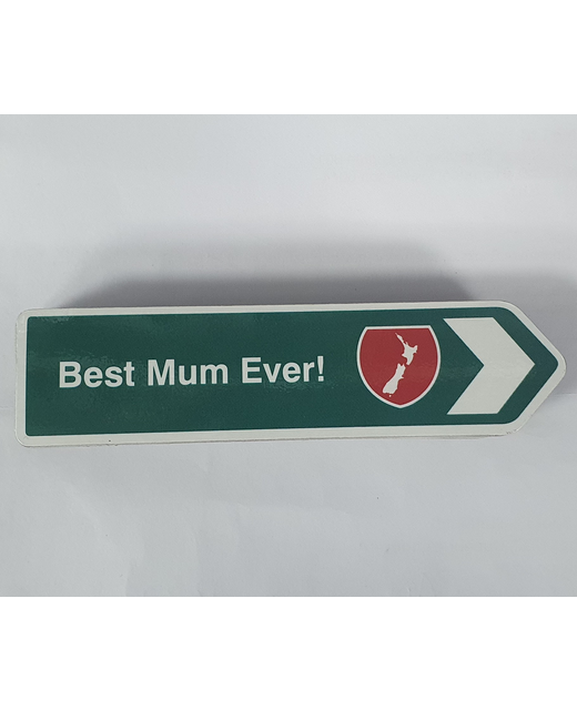 ROAD SIGN MAGNET BEST MUM EVER